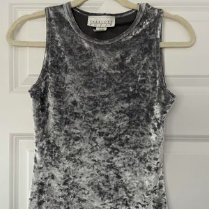 🔥 VINTAGE 🔥Silver Velvet Charlotte Russe Tank